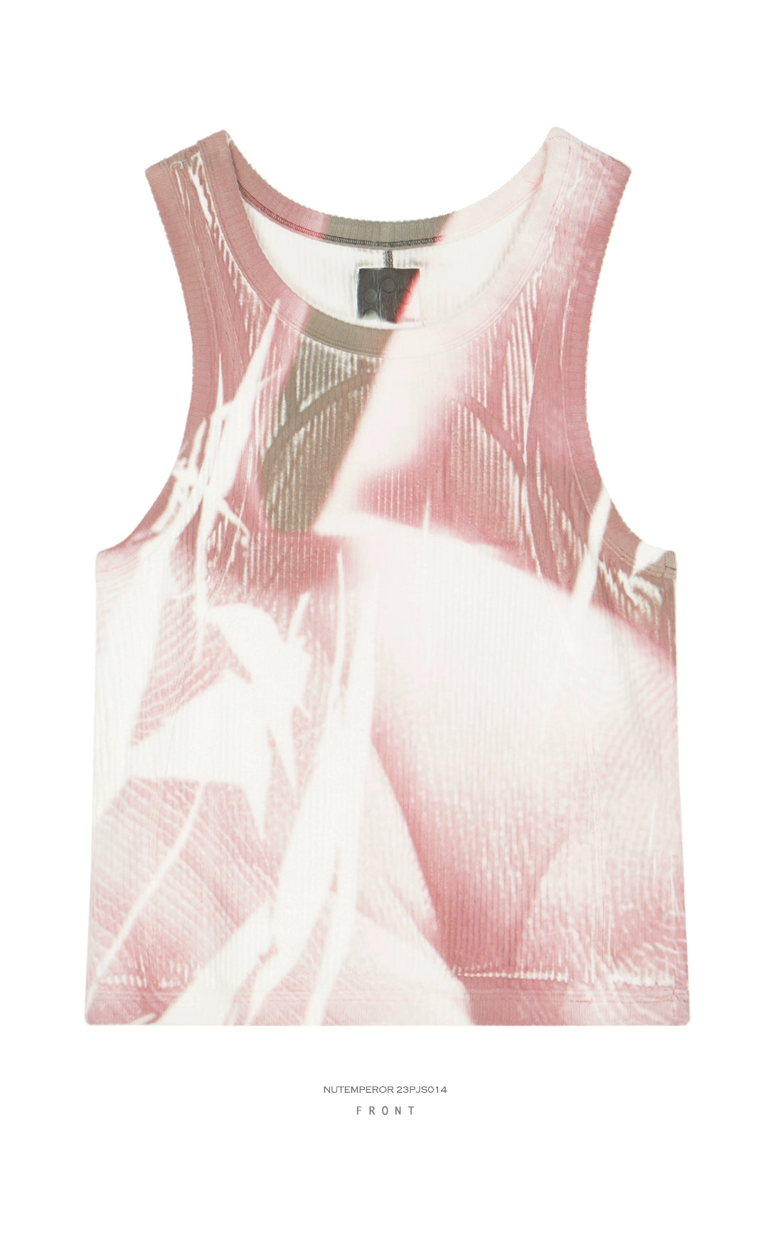 Abstract patterned no-sleeve vest