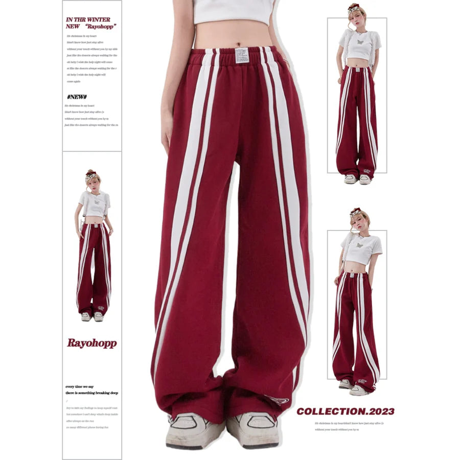 White line center sense sporty pants RH0050