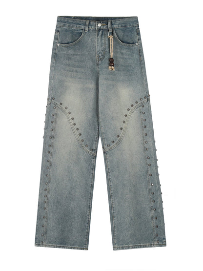 Studs Line Denim Pants