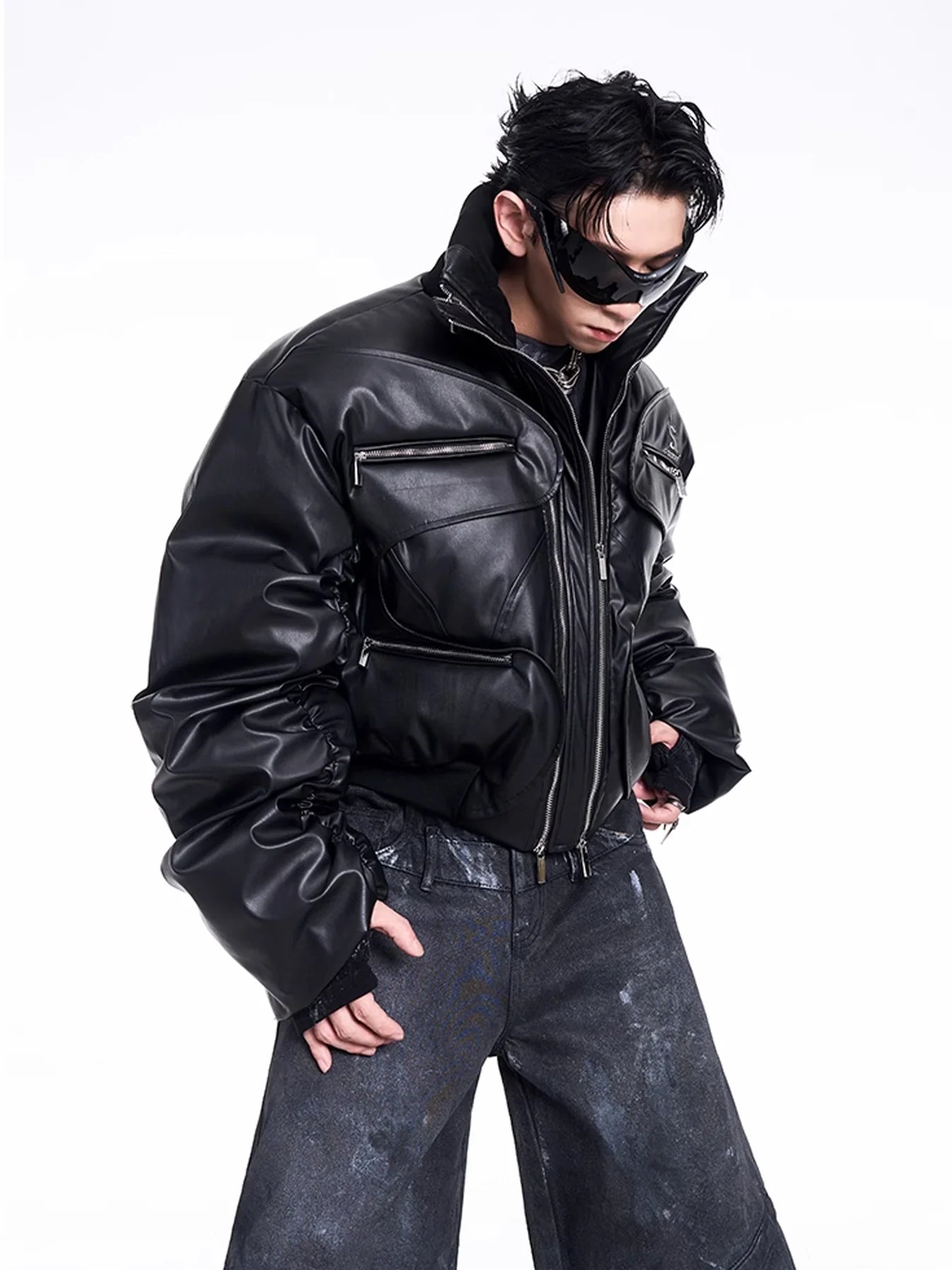 Double Zip Leather Jacket