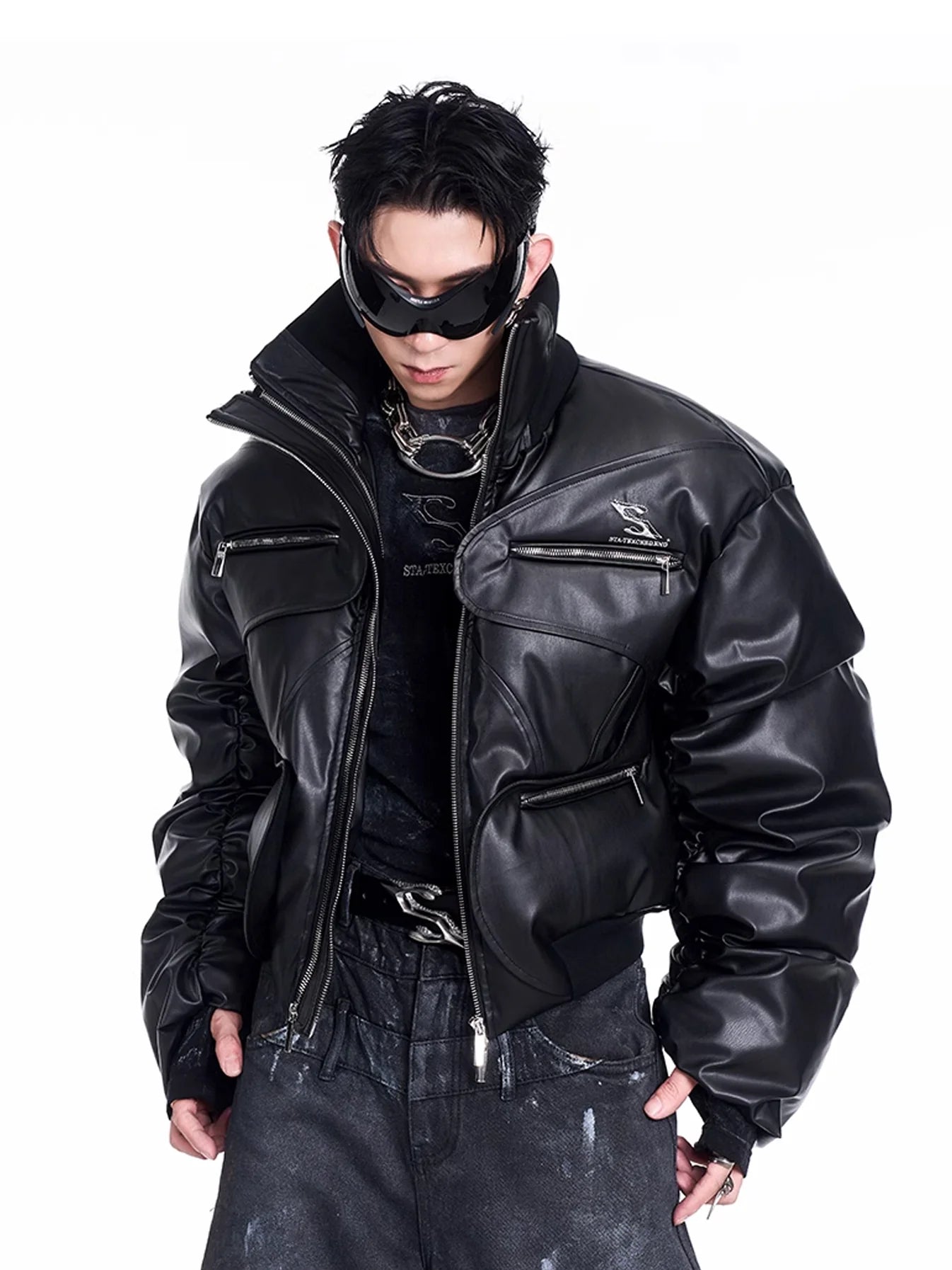 Double Zip Leather Jacket