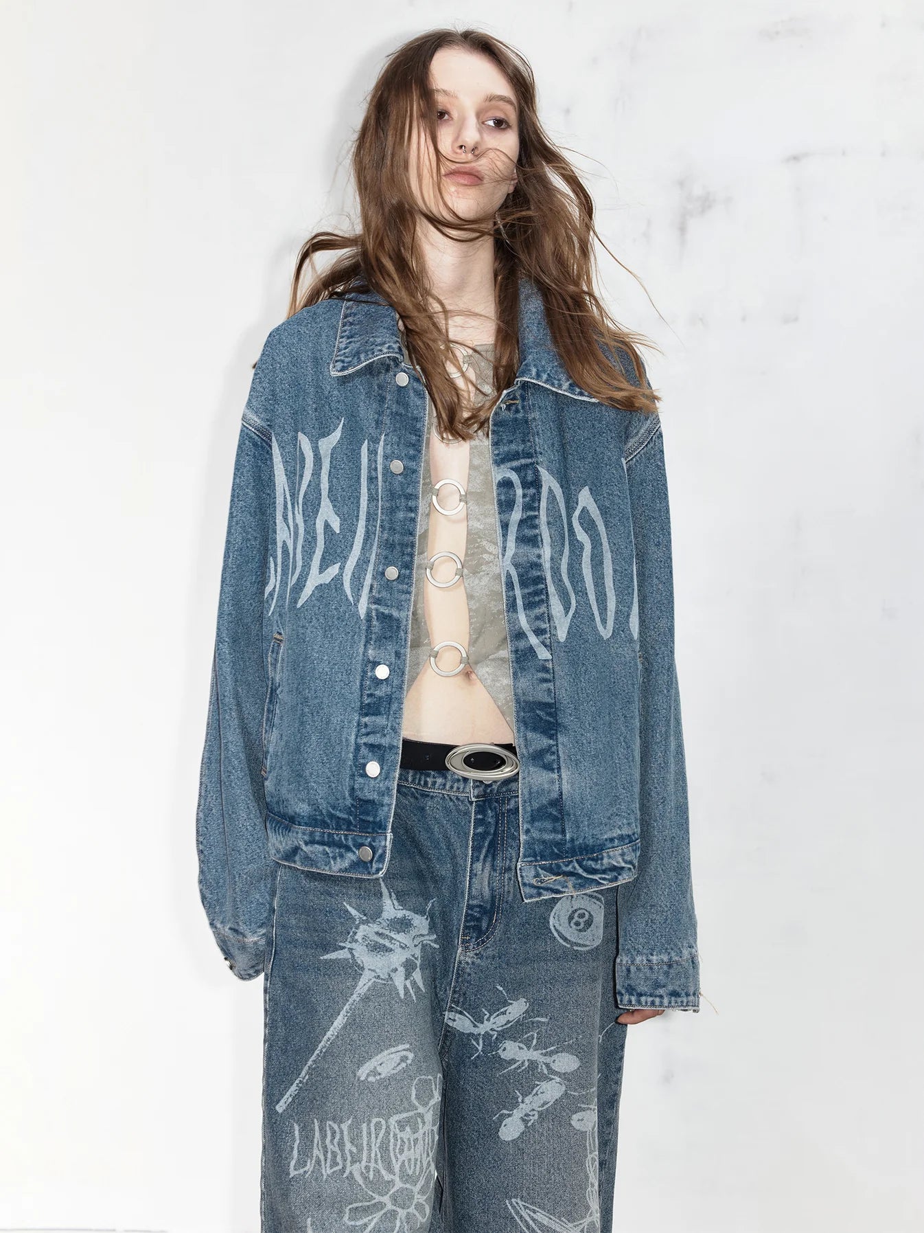 Graffiti Loose Denim Jacket