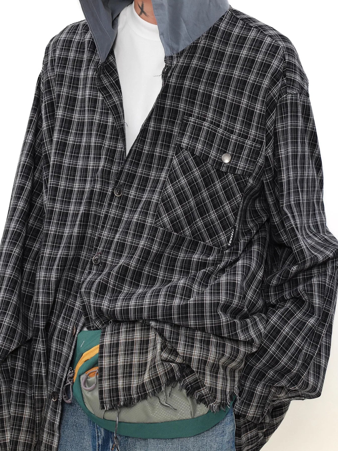 Plaid Vintage Jacket Hoodie