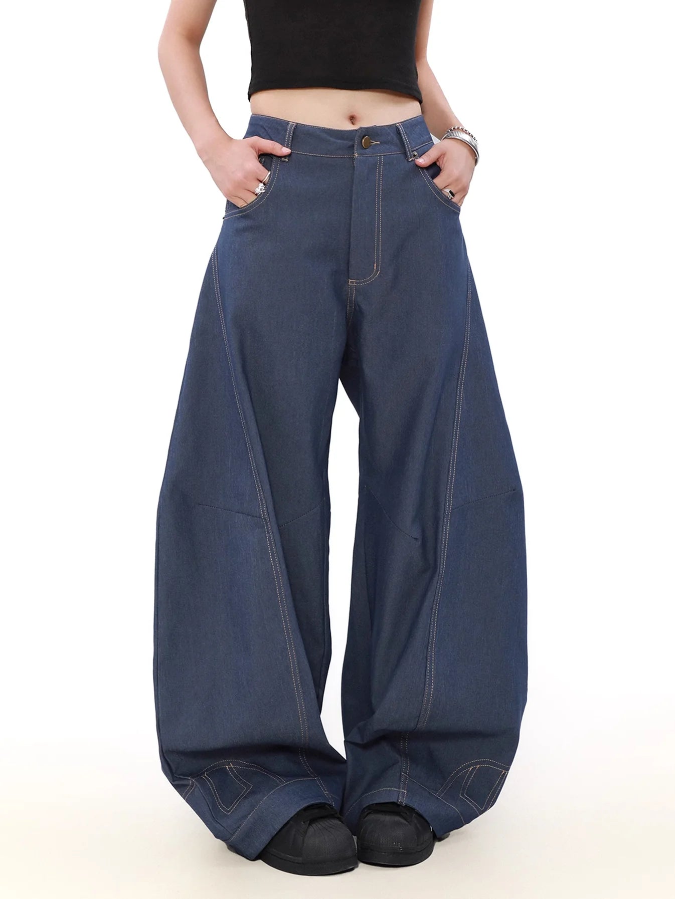 Retro Machete Denim Pants