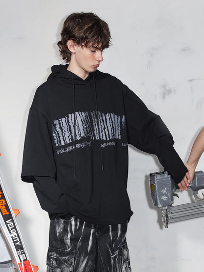 Graphic Design Layered Hoodie