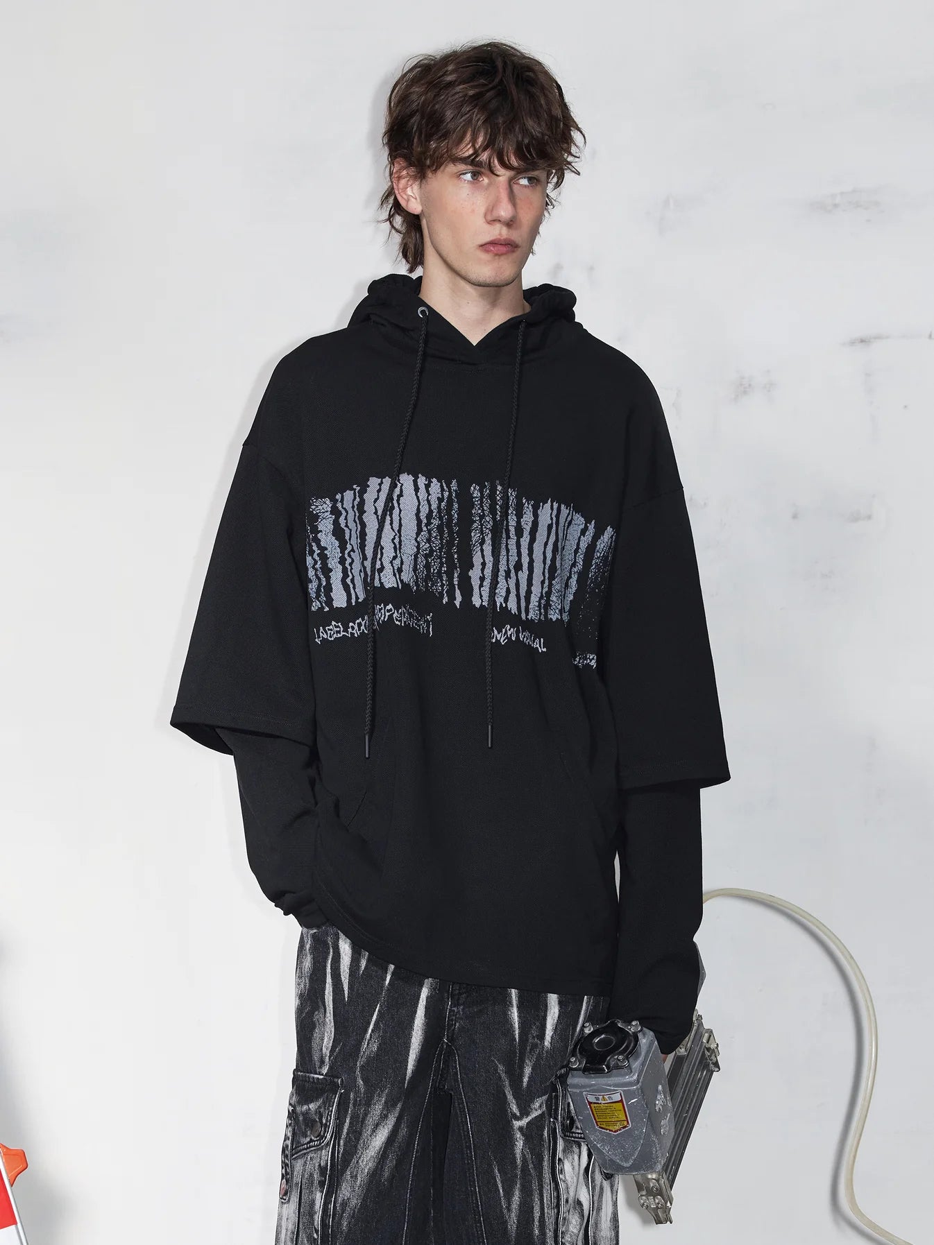 Graphic Design Layered Hoodie