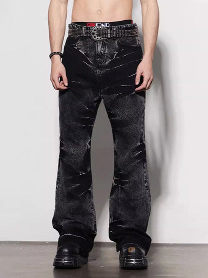 Vinting Washed Black Denim Pants