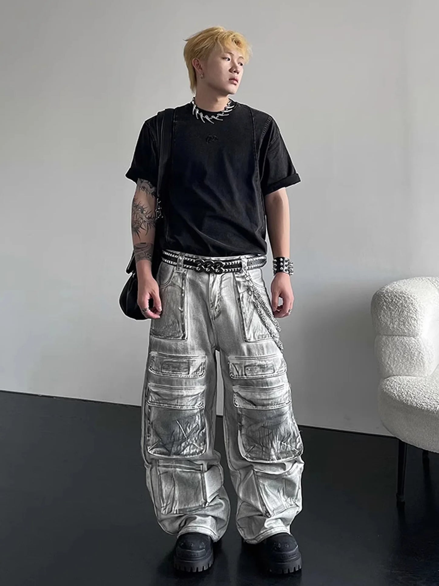 Ink Splash Cargo Pants