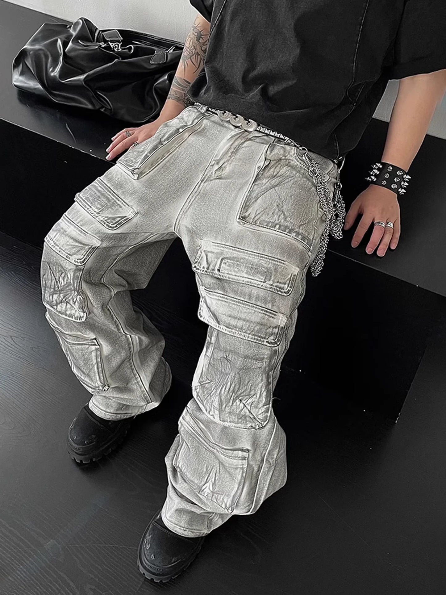 Ink Splash Cargo Pants