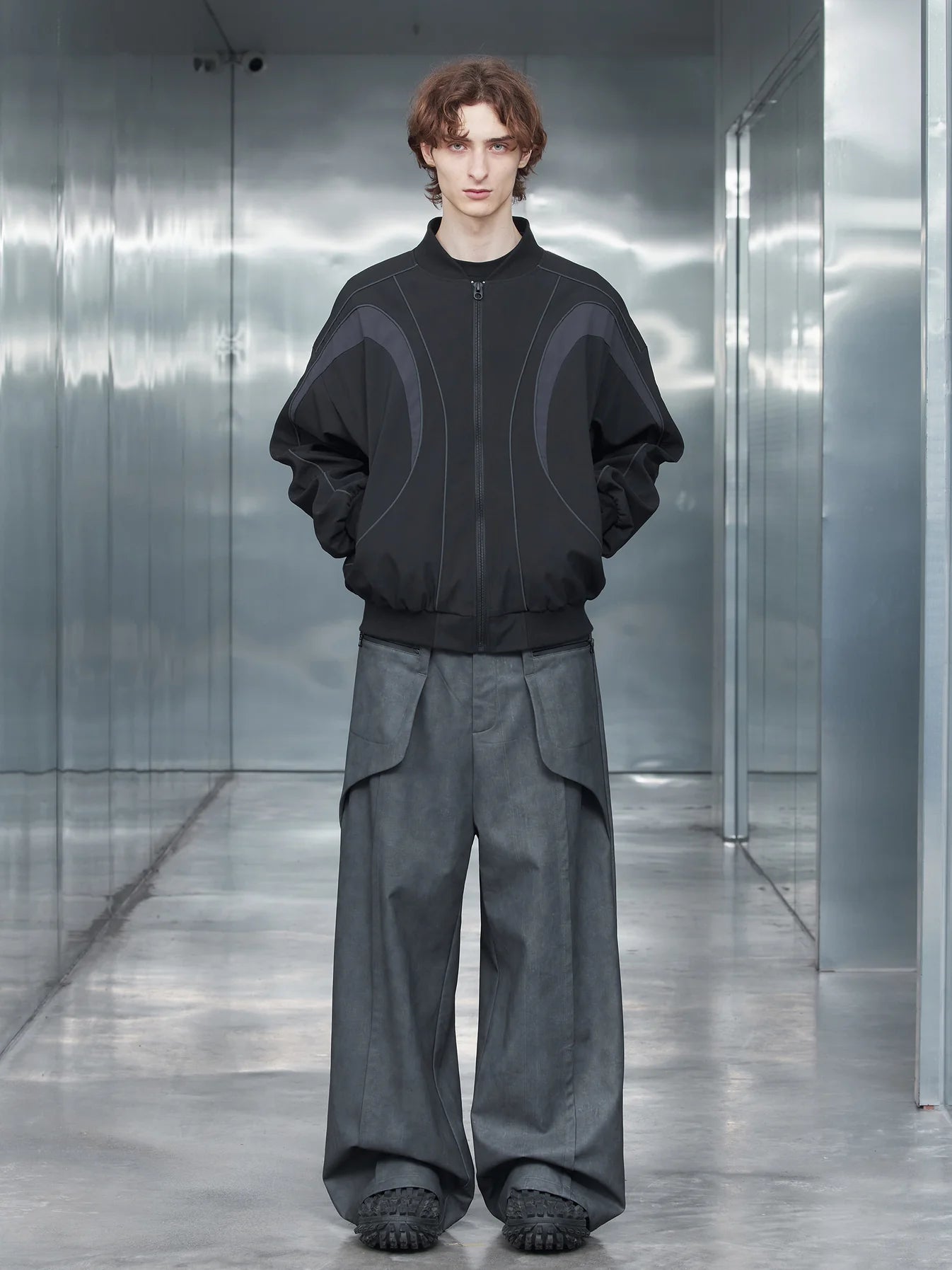 Zip Pocket Wide Pants