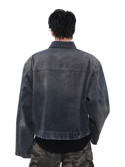 Washed Splicing Denim Jacket