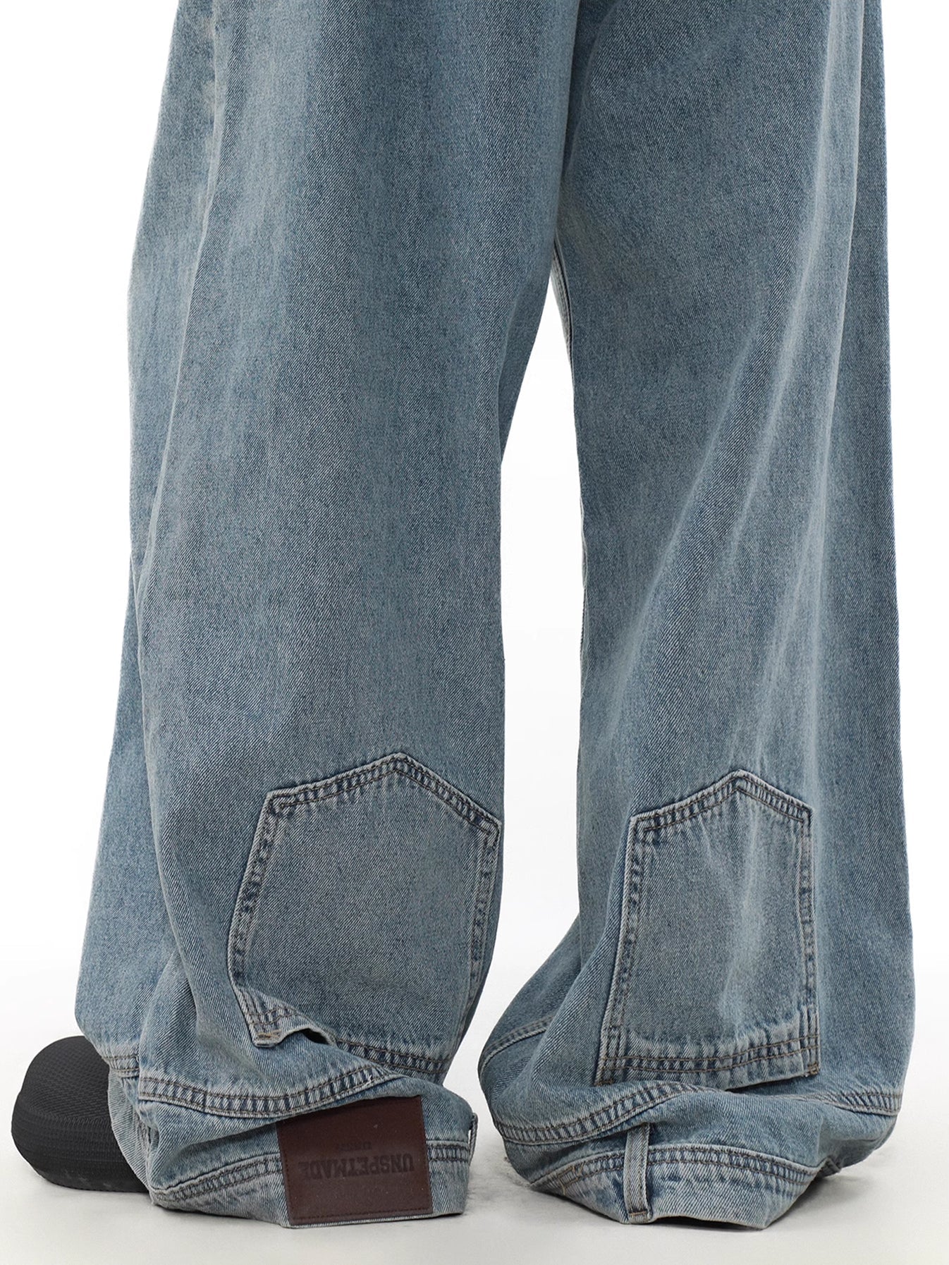 Inverted Wide Denim Pants