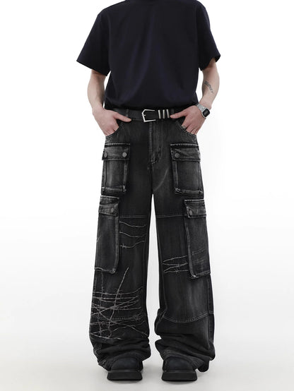 Barbed Wire Denim Pants