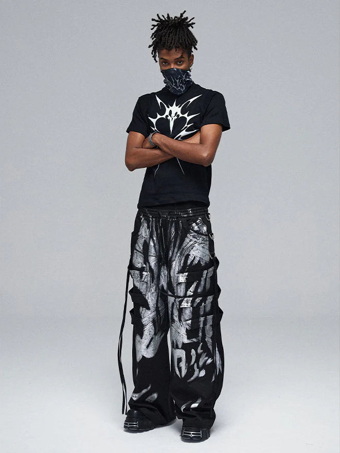 Drawstring Silver Work Pants