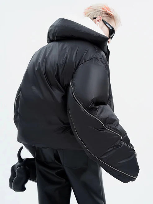 Zipper Short Down Jacket