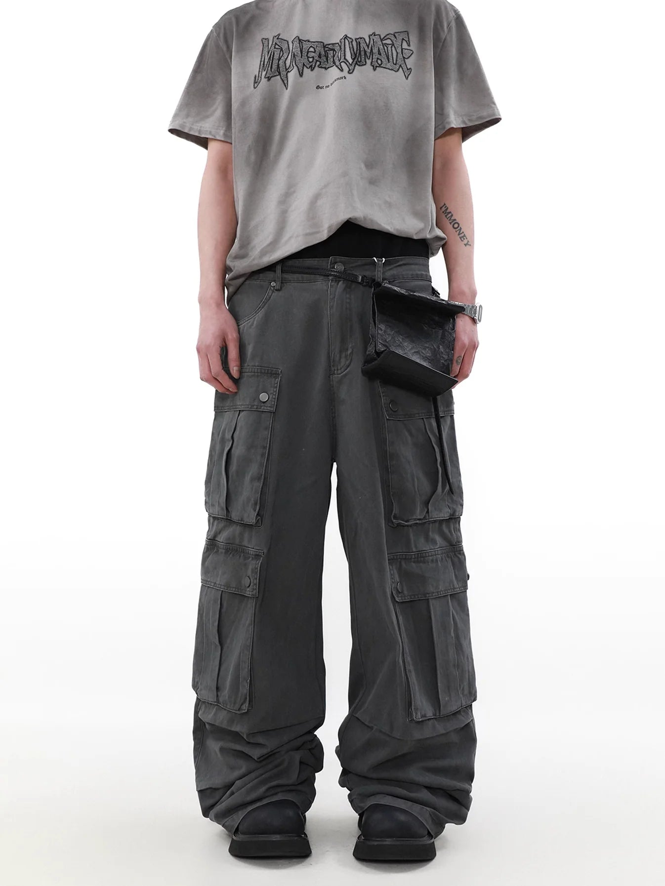 Multi Pocket Work Wide Pants