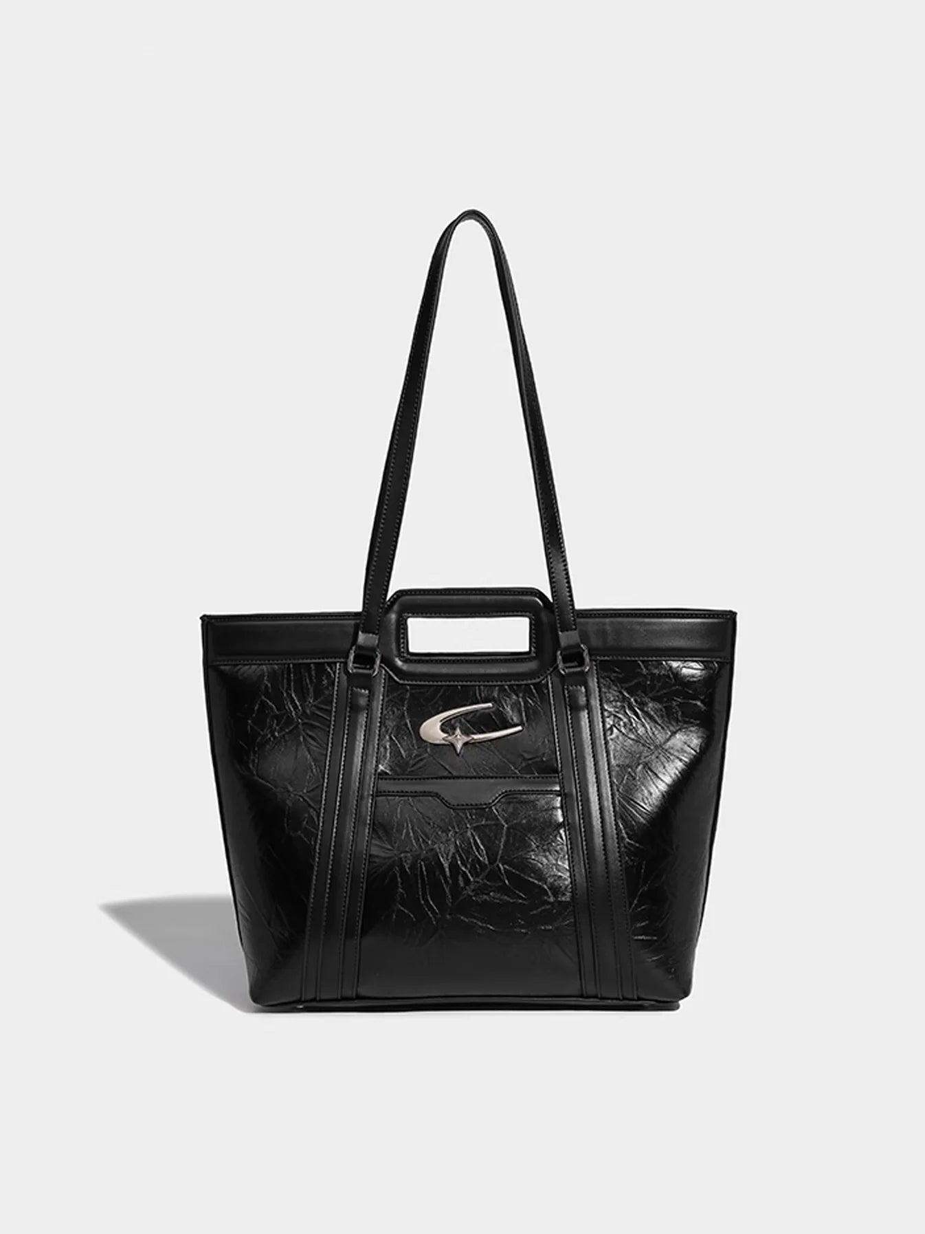 Metal Charm Tote Bag